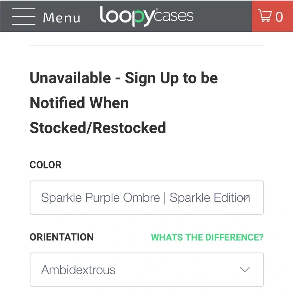 Loopy Case • iPhone 13‎ mini Purple Sparkle Ombré